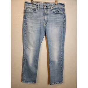 Levi's 514 Men's Jeans Size 36x30 Light Wash Straight Leg Blue Denim Mid Rise